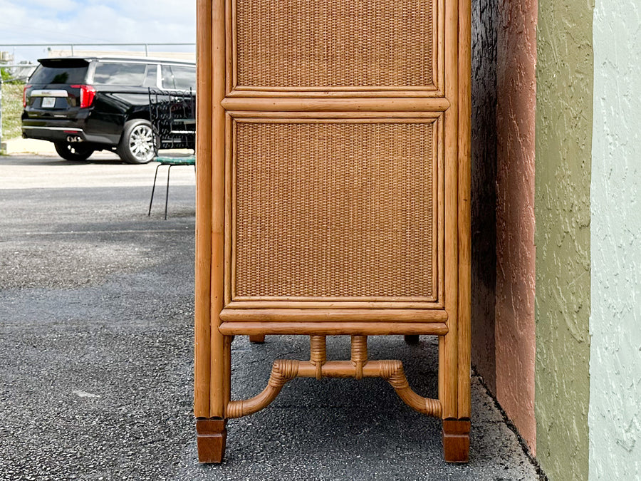 Coastal Chic Rattan Armoire