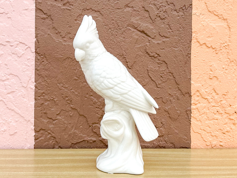 White Ceramic Cockatoo