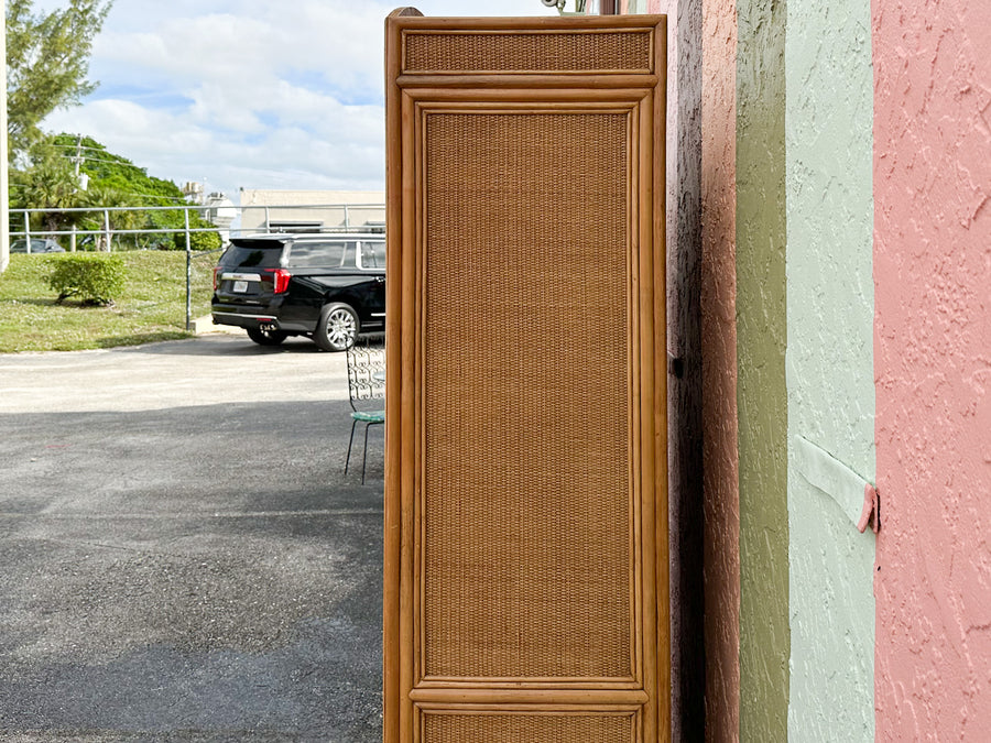 Coastal Chic Rattan Armoire