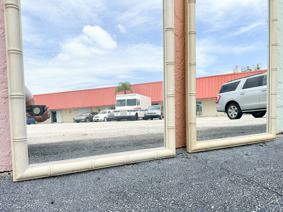 Pair of Faux Bamboo Chippendale Mirrors