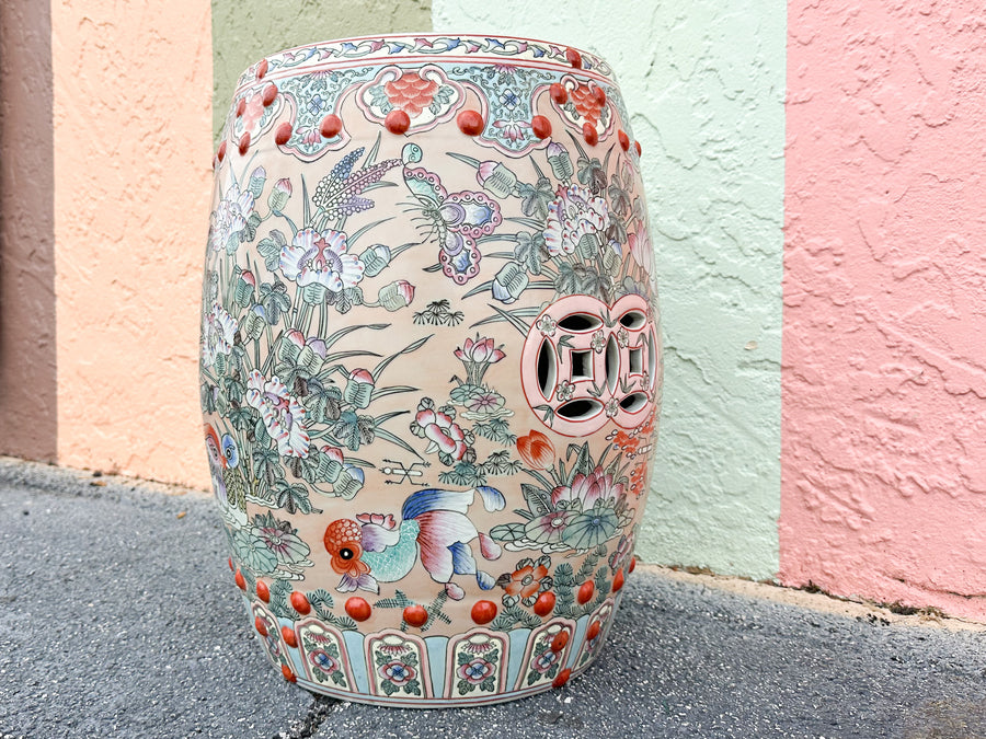 Colorful Koi Fish Garden Seat