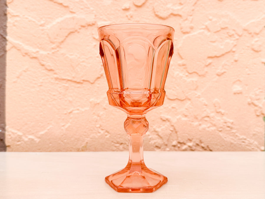 Set of Eight Pink Chic Goblets