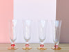 Set of Seven Champagne Flutes