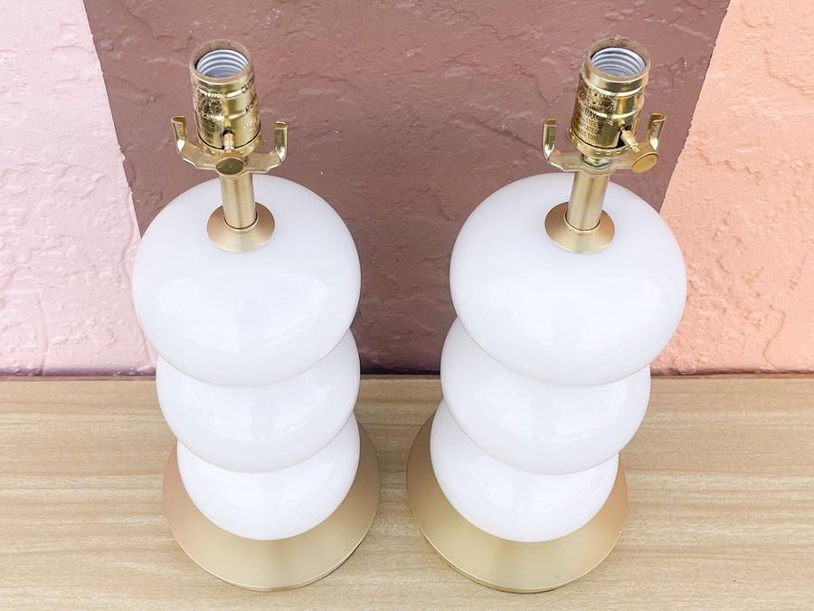 Pair of Modern Bubble Lamps