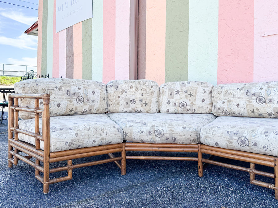 Amazing Ficks Reed Rattan Semicircle Sofa