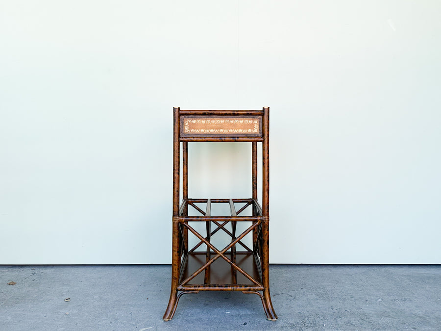 Maitland Smith Rattan Side Table