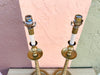Pair of Frederick Cooper Twisted Brass Lamps