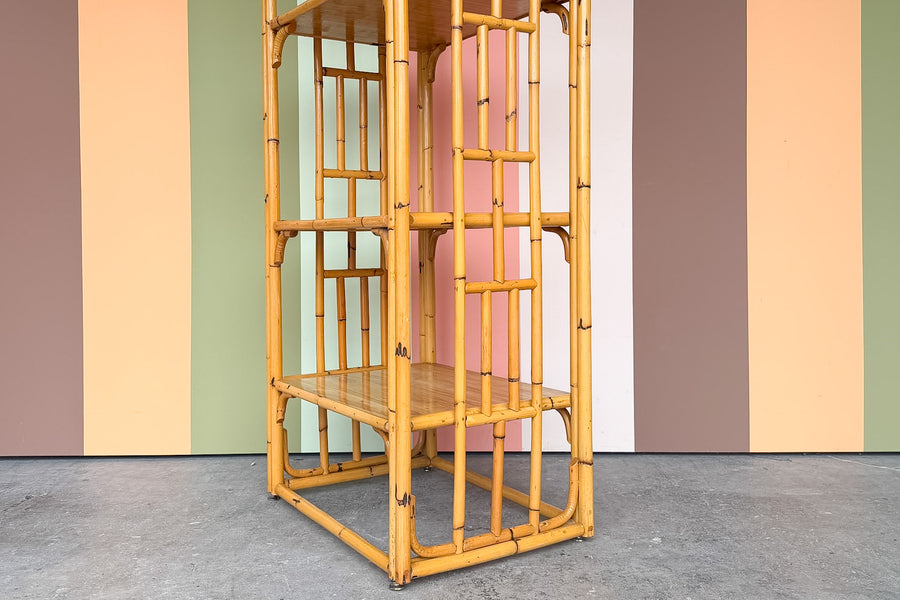 Old Florida Rattan Etagere