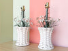 Pair of Sweet Floral Basket Lamps