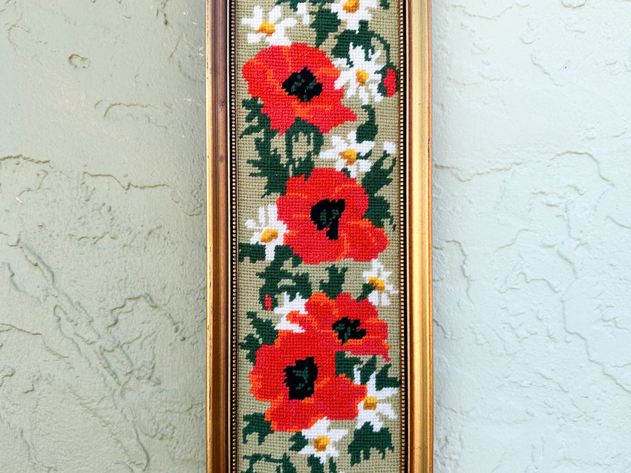 Holiday Poppy Needlepoint