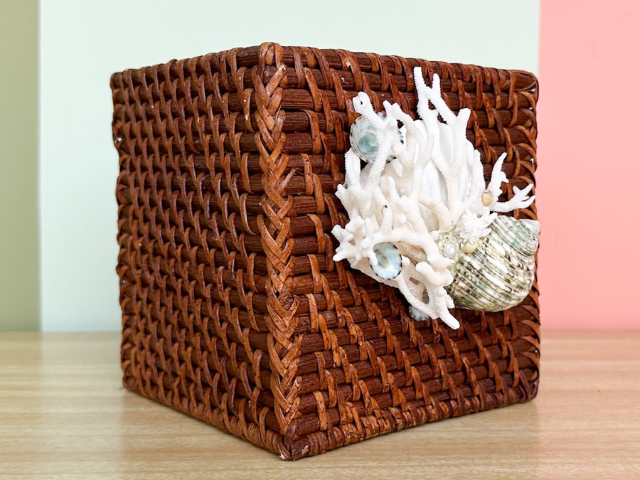 Rattan Tissue Box Cover
