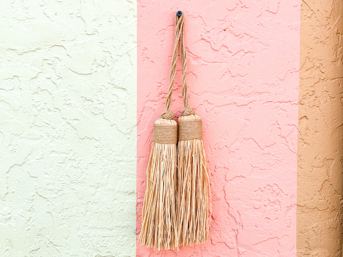 Pair of Moroccan Raffia Tassels