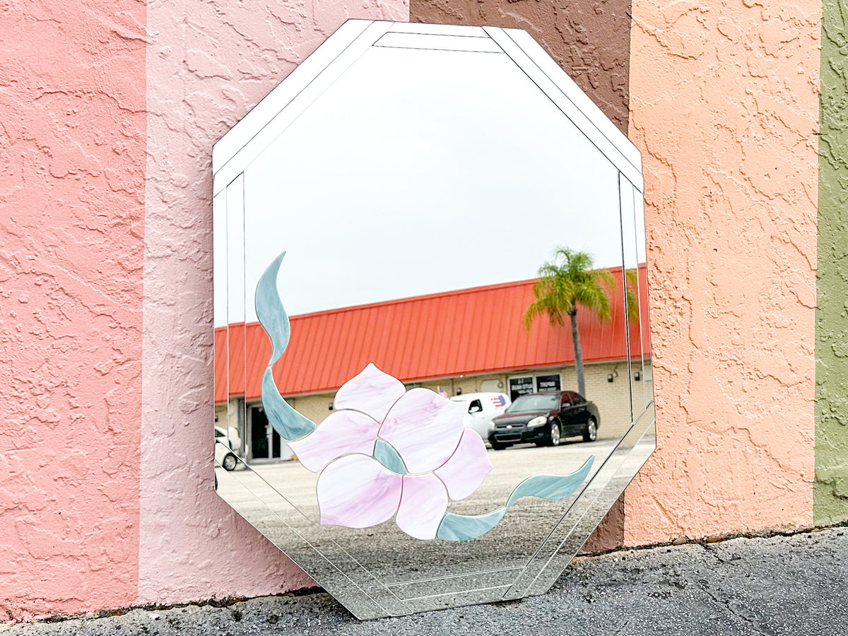 Art Deco Style Flower Mirror