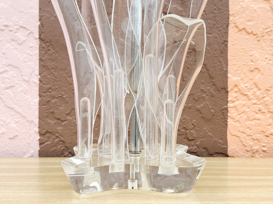 Lovely Lucite Palm Leaf Lamp