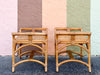 Pair of Rattan Pagoda Stools