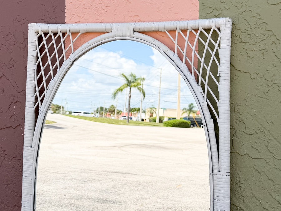 Rattan Lattice Mirror