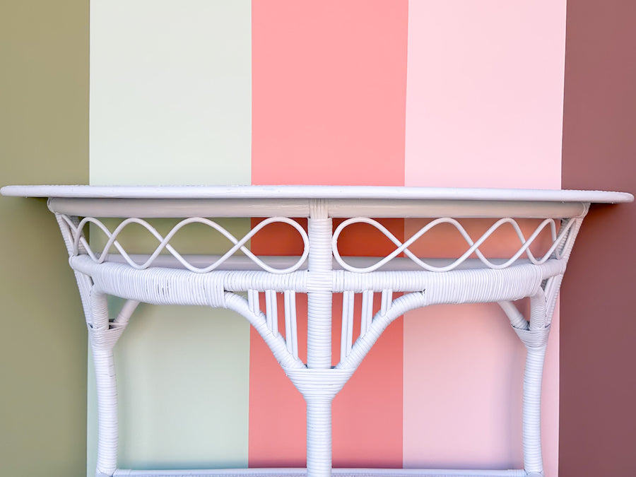 Wicker Chic Demilune