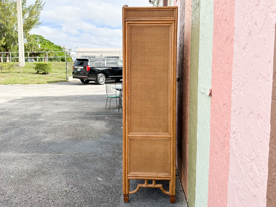 Coastal Chic Rattan Armoire