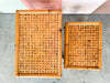 Pair of Rattan Nesting Tables