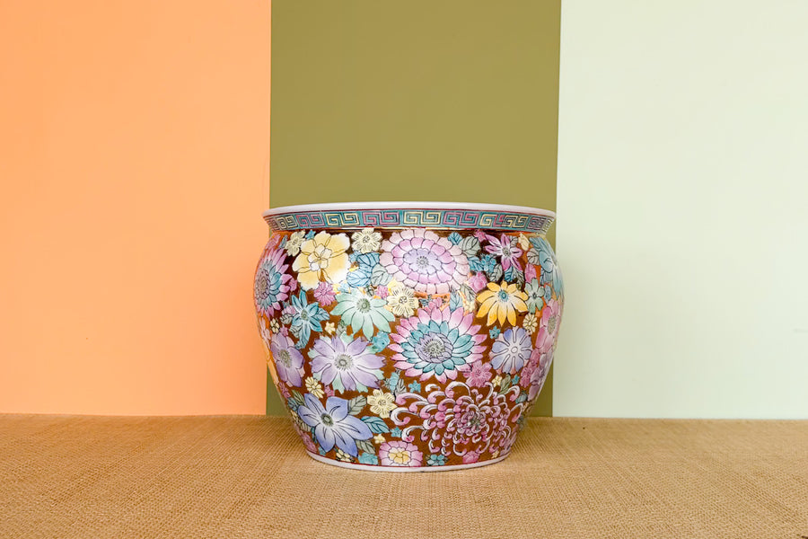Floral Chinoiserie Cachepot