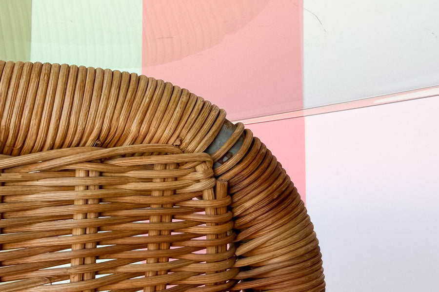 Woven Rattan Dining Table