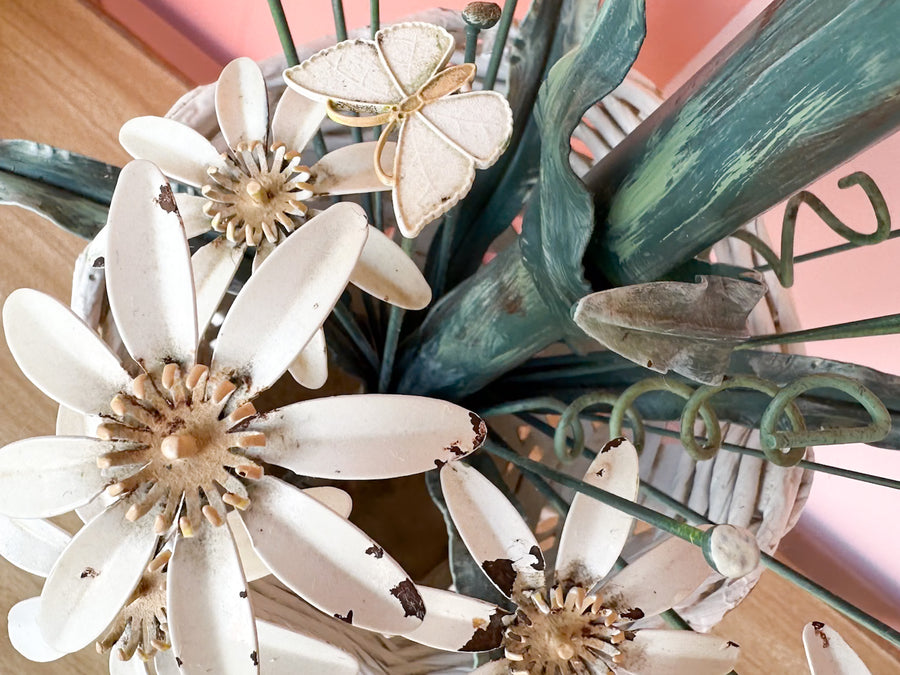 Pair of Sweet Floral Basket Lamps