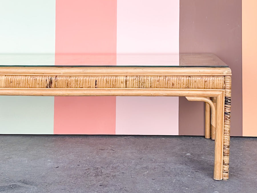 Old Florida Rattan Coffee Table