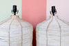 Pair of Island Chic Pencil Reed Rattan Lamps