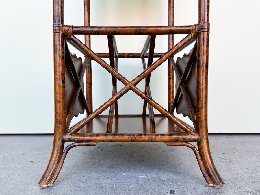Maitland Smith Rattan Side Table