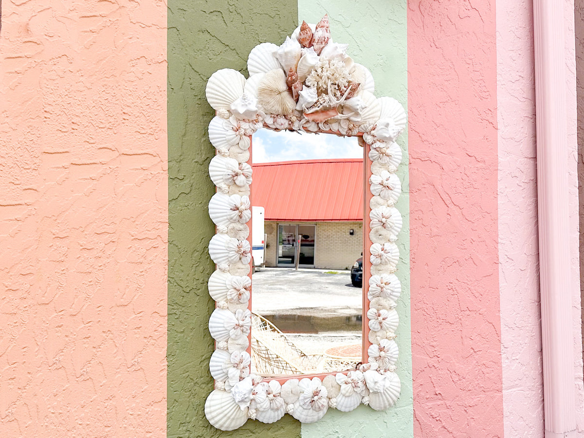 Coral Shell Chic Mirror