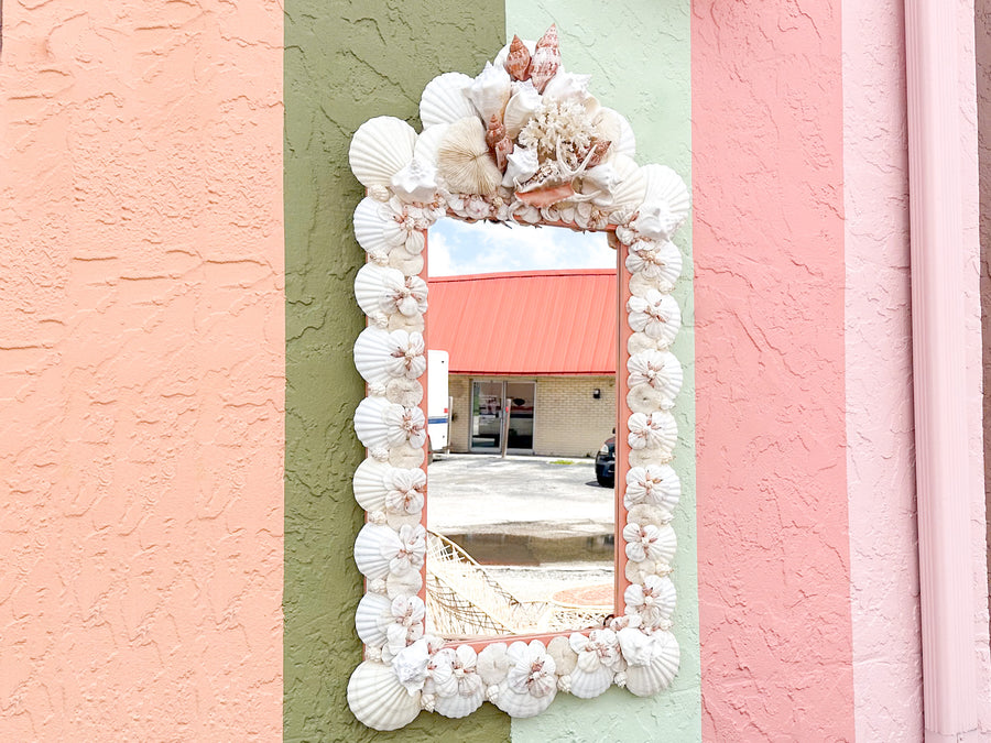 Coral Shell Chic Mirror