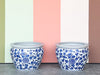 Pair of Blue and White Cachepot