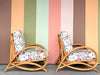 Pair of Old Florida Rattan Lounge Chairs