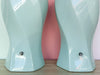 Pair of Seafoam Swirl Lamps