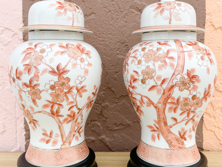 Pair of Petite Chinoiserie Chic Lamps