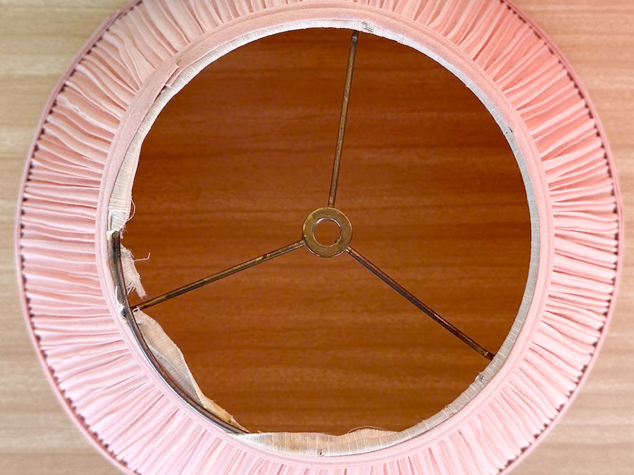 Pair of Vintage Kips Bay Show House Pink Pleated Lamp Shades