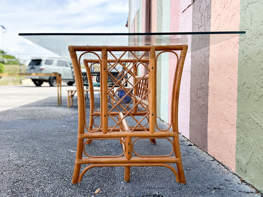 MCM Cantilever Rattan Dining Set