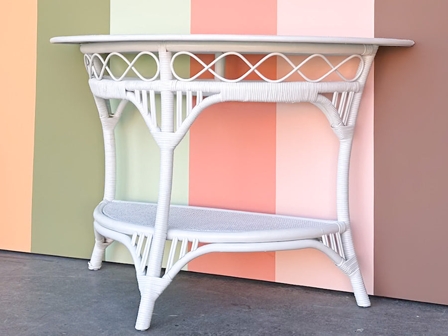 Wicker Chic Demilune