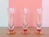 Set of Seven Champagne Flutes