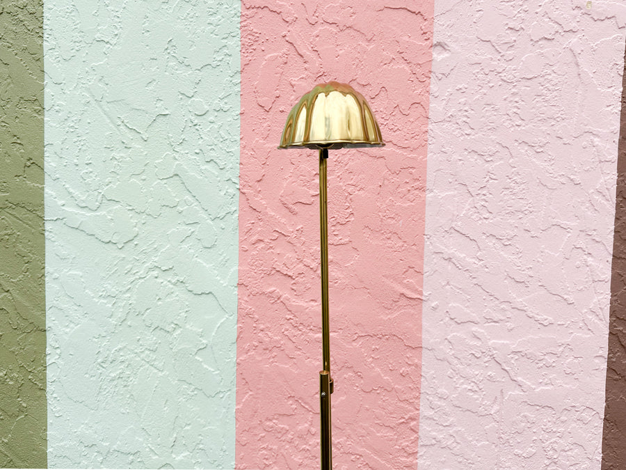 Brass Clam Shell Floor Lamp