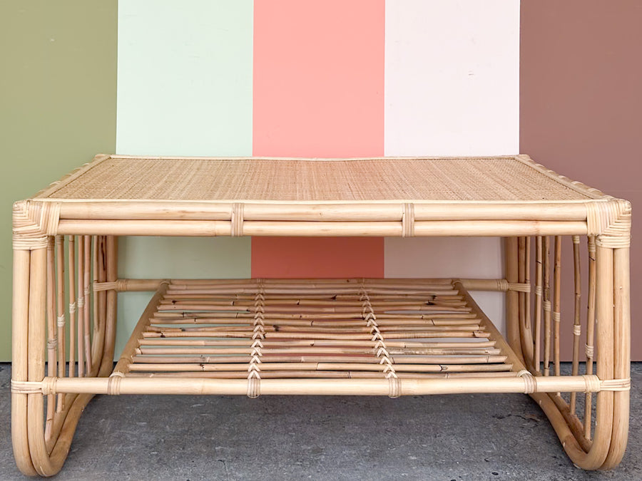 Coastal Style Rattan Coffee Table