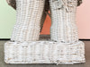 Wicker Elephant Garden Seat
