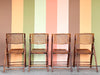 Set of Four Bamboo and Cane Folding Chairs