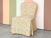 Happy Yellow Floral Upholstered Sweetheart Chair