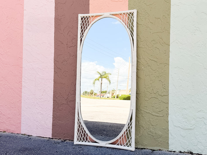Rattan Lattice Mirror