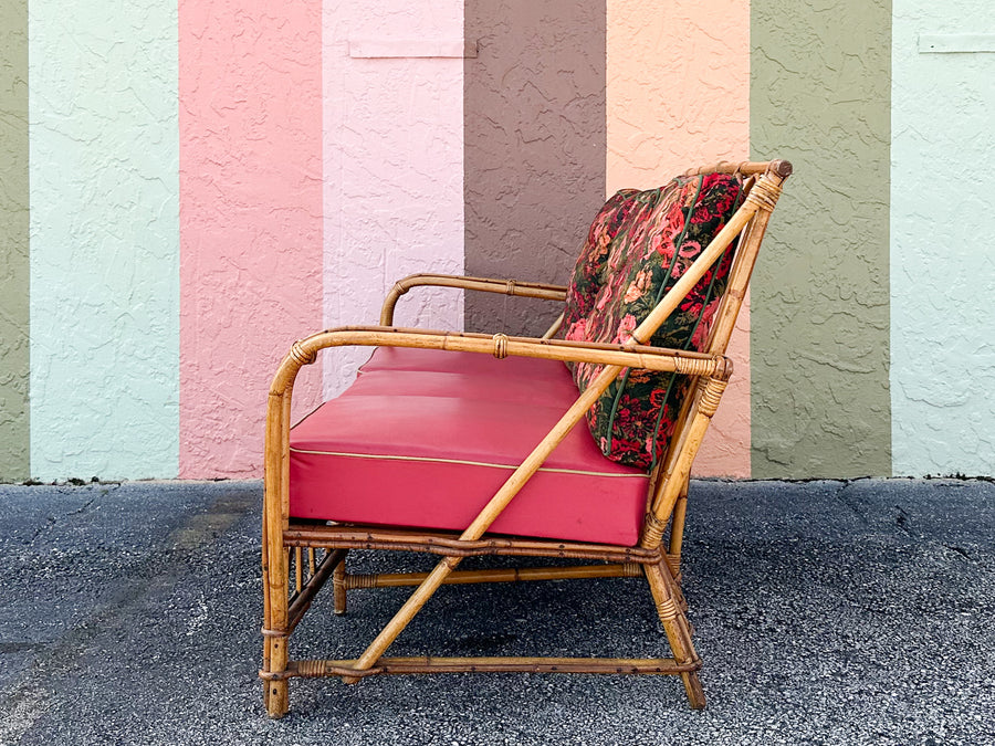 1940s Heywood Wakefield Rattan Sofa