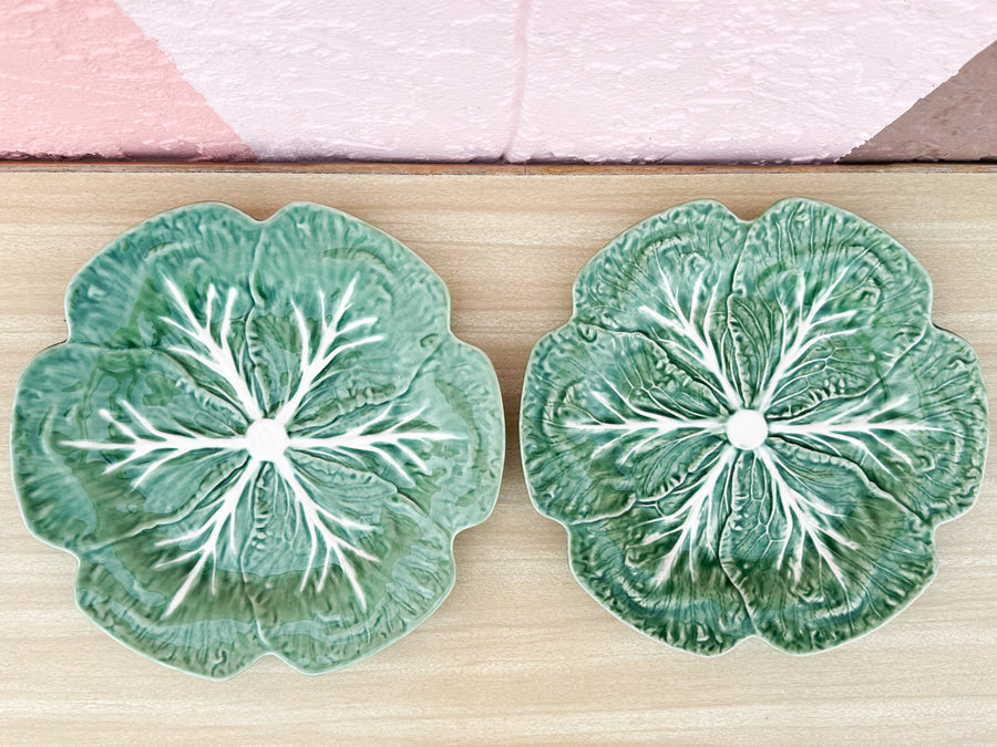 Set of Eight Bordallo Pinheiro Cabbageware Plates