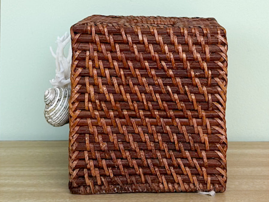 Rattan Tissue Box Cover
