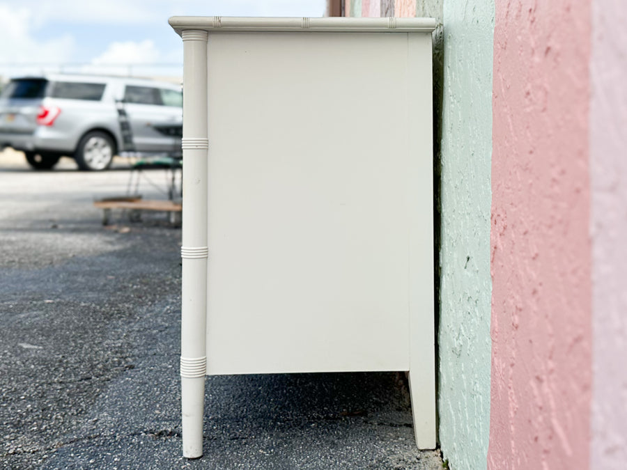 Faux Bamboo and Rattan Dresser