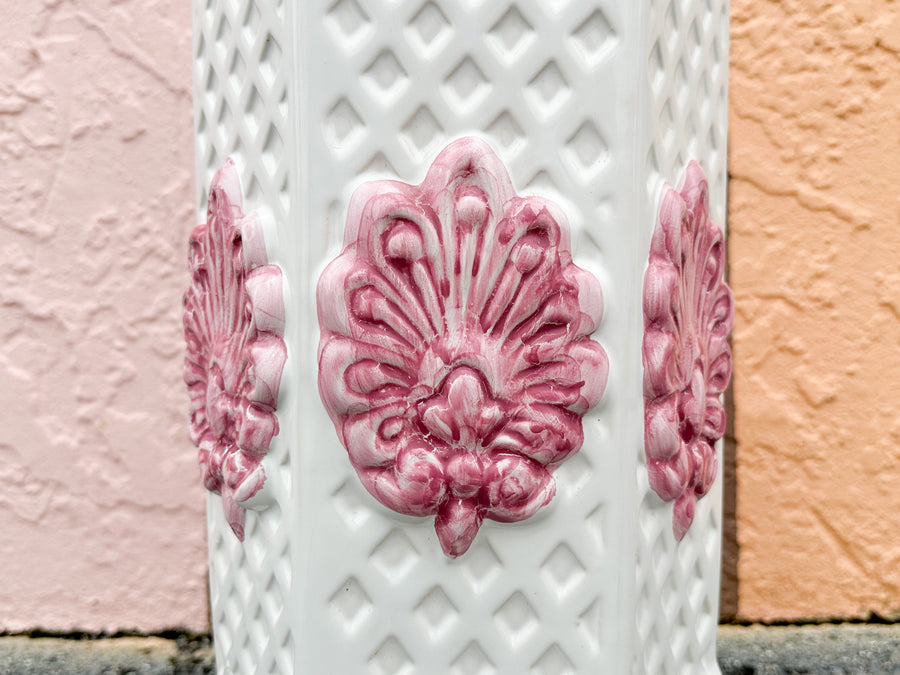 Lattice Love Ceramic Umbrella Stand